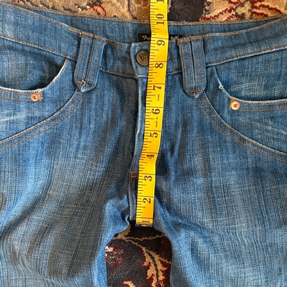 Frankie B. Vintage Rare Y2K Low Rise Blue Flare Jeans - Picture 13 of 16